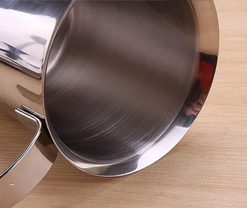 Vista 8 de Espumador manual de doble capa de acero inoxidable 304 para café con leche, etc. (14 oz)