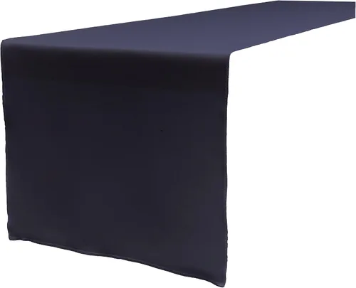Vista 6 de LA Linen™ mantel de popelina de poliéster de 14 por 108 pulgadas Blanco P