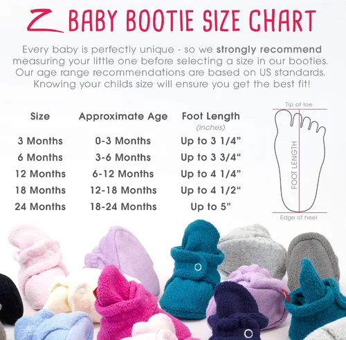 Vista 7 de Zutano Unisex Fleece Baby Booties, Soft Sole and Non Slip Stay On Slipper Socks for InfantToddler, Girls, Boys 3-24 Months