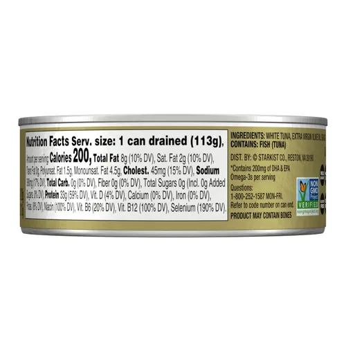 Vista 2 de StarKist E.V.O.O. Atún Blanco Sólido Albacore en Aceite de Oliva Virgen Extra, 4.5 Oz, Paquete de 12