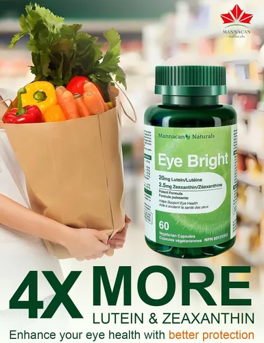 Vista 2 de Suplementos de luteína y zeaxantina, 60 cápsulas, luteína para ojos, suplemento de arándano para ojos, Areds 2 luteína zeaxantina vitamina