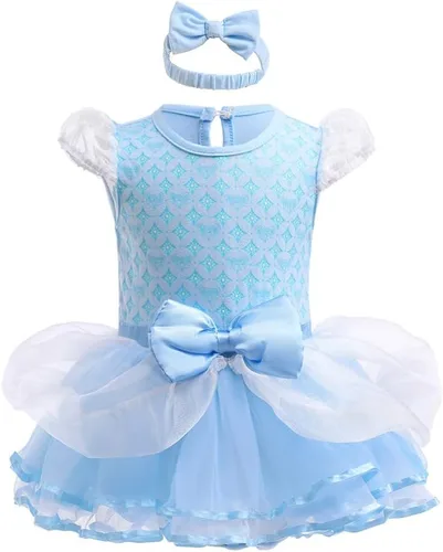 Vista 15 de Disfraz de princesa de Navidad para niñas, sirena, Bella, Sofía, para Halloween o cumpleaños, mameluco de tutú con diadema