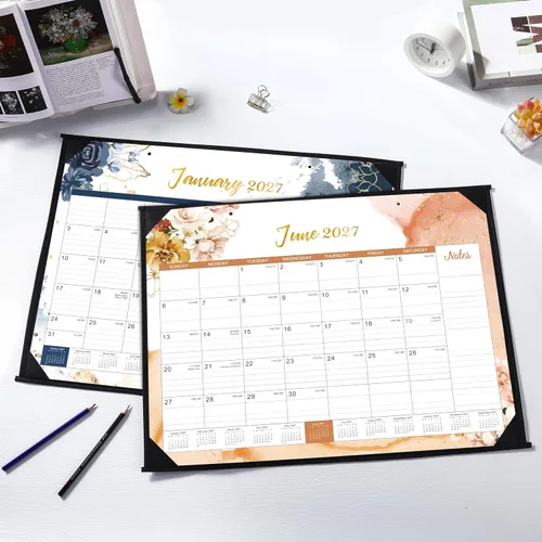 Vista 3 de 2027 Desk Calendar, Large Desktop Calendar from January - December 2027