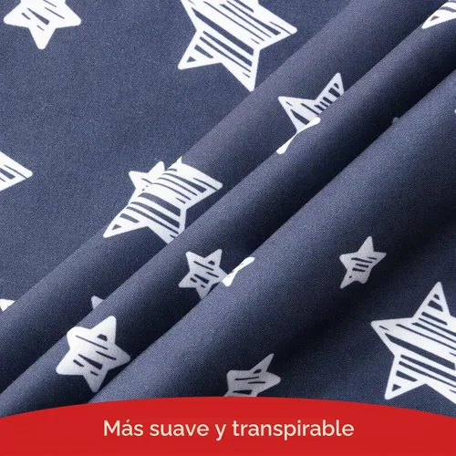 Vista 6 de Juego de 4 sábanas para moisés y protector de colchón impermeable para Gris y azul marino