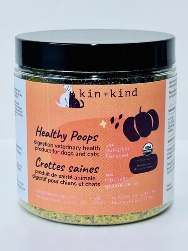 Vista 4 de kin+kind Probióticos + paquete de cadera y articulaciones para perros y gatos – Apoyo natural digestivo y articular con prebióticos, fibra y cúrcuma