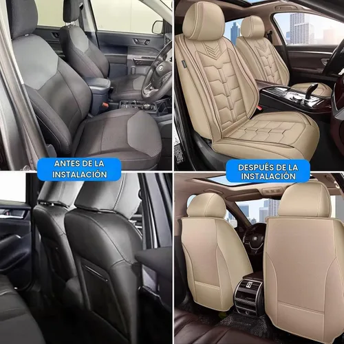 Vista 7 de IKABEVEM Fundas de Asiento Compatibles con Lexus ES 350/300h 2007-2026 2PCS Fundas de Asiento Delantero de Automóvil de Cuero Sintético Cojín