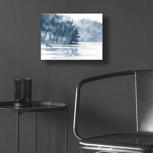 Vista 5 de Epic Art 'Winter Lake' de Katrina Pete, arte de pared de vidrio acrílico, 16 x 12 pulgadas