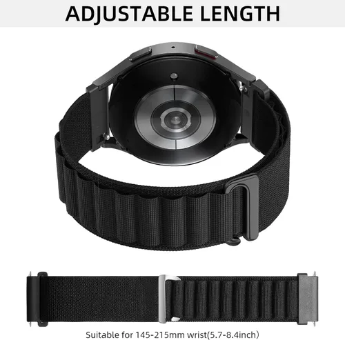 Vista 3 de Compatible with Coros PACE 2APEX (42mm) Nylon Bands, Alpine Loop with C Hook