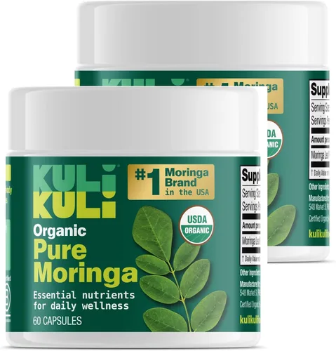 Vista 11 de Kuli Kuli Pure Organic Moringa Leaf Cápsulas de energía natural Superfood 60ct