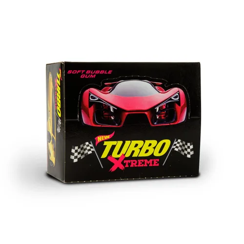 Vista 5 de Goma de mascar Turbo Xtreme Soft Bubble Gum Retro Regalo Importado Dulces de Cumpleaños (100 unidades)