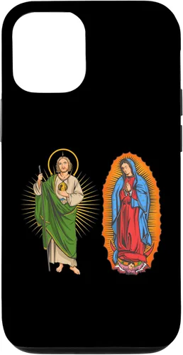 Vista 28 de Funda para iPhone 16 Virgen de Guadalupe con San Judas Tadeo