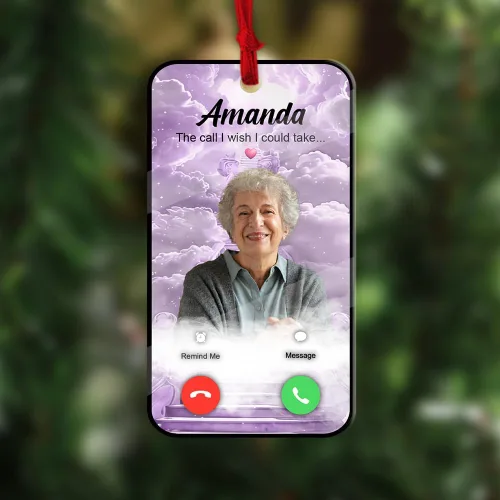 Vista 9 de Adorno de cristal conmemorativo personalizado – Pérdida de papá, mamá, tío, regalo de condolencia de condolencia, en memoria amorosa, recuerdo