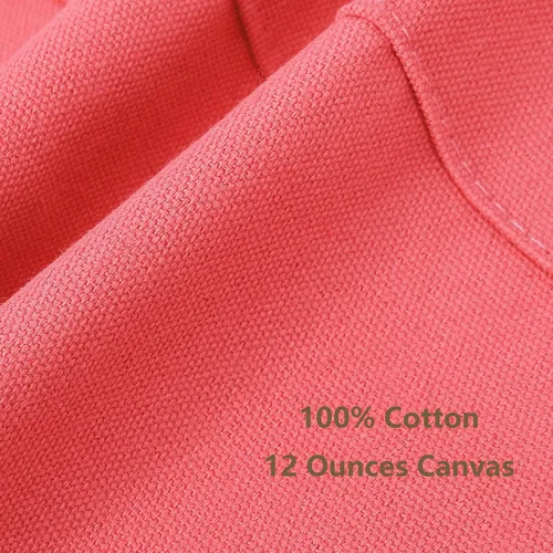 Vista 4 de AFUN Delantales de chef para mujeres y hombres con bolsillos grandes, delantal de trabajo repelente al agua de lona de algodón, talla M a XXL (rosa)