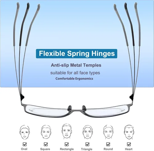 Vista 5 de Progressive Multifocus Reading Glasses for Women and Men Photochromic Readers Anti-Blue Light Multifocal Sunglasses