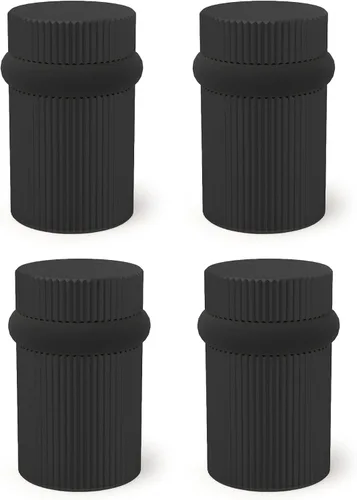 Vista 52 de Mega Handles Tope de Puerta de Piso, Tope Negro de Instalación Rápida Protector de Pared, Protectores de Pared contra Pomos de Puerta, Tope