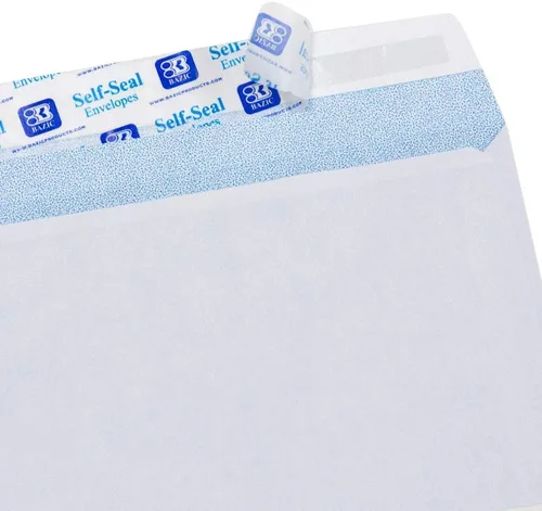 Vista 2 de 160 sobres de seguridad blancos autoadhesivos 3-5/8 "x 6-1/2" envío de cartas