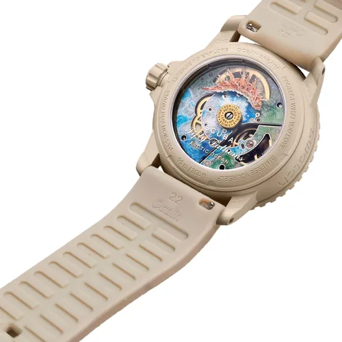 Vista 2 de Ocdin Correa de reloj de 0.866 in de repuesto para Blancpain X Swatch con llave hexagonal de liberación rápida de silicona compatible con Bioceramic