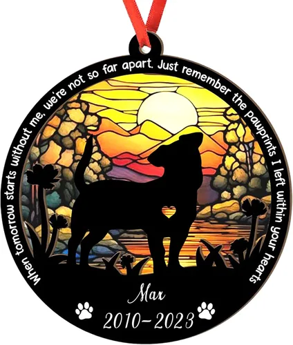 Vista 95 de Adorno personalizado para atrapasoles de sabueso afgano, adorno de Navidad de sabueso afgano – Regalo para perro amante, sabueso afgano