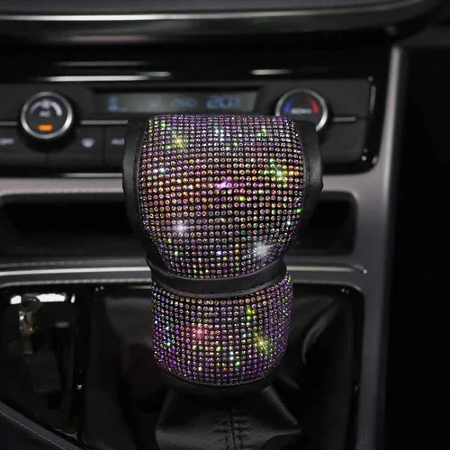 Vista 6 de 2 piezas de almohadillas para cinturón de seguridad con cristal brillante, fundas para cinturón de seguridad de coche con brillo, accesorios