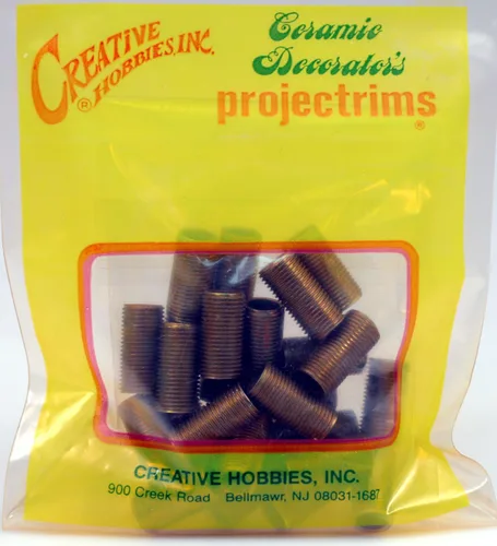 Vista 6 de Creative Hobbies ELY1085 - Tetinas de tubo de lámpara de acero con rosca - 3/4 pulgadas de largo, revestimiento de zinc amarillo, rosca estándar
