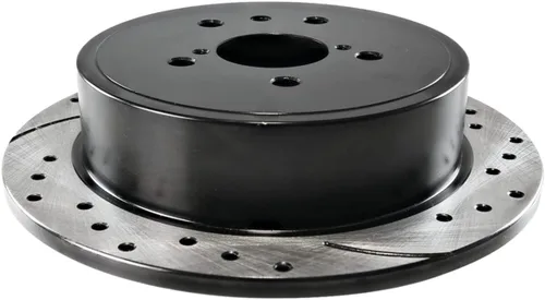 Vista 5 de AutoShack - Kit de freno trasero de repuesto para Toyota Avalon 2007-2011 Camry 2007-2012 Lexus ES350 FWD perforados y ranurados con revestimiento E