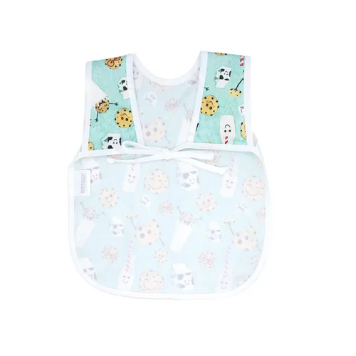 Vista 3 de BapronBaby Galletas y leche Bapron – Babero más seguro sin lazo para el cuello para bebés y niños pequeños – Suave impermeable resistente a