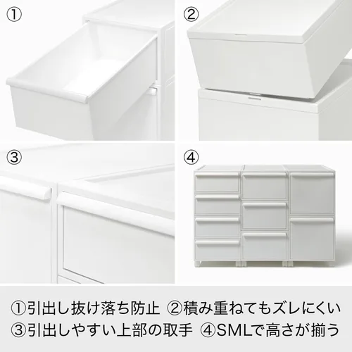 Vista 5 de LIKE-IT Caja de almacenamiento, sistema de armario, cajón L, ancho aproximado 12,6 x profundidad 20,5 x alto 12,5 pulgadas (12.6 x 20.5 x 12.5 in)
