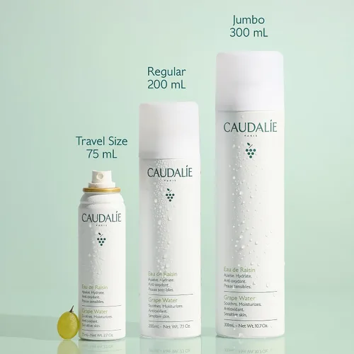 Vista 6 de Caudalie Spray facial hidratante con agua de uva: espray facial orgánico calmante para hidratar y fortalecer instantáneamente la barrera de la piel