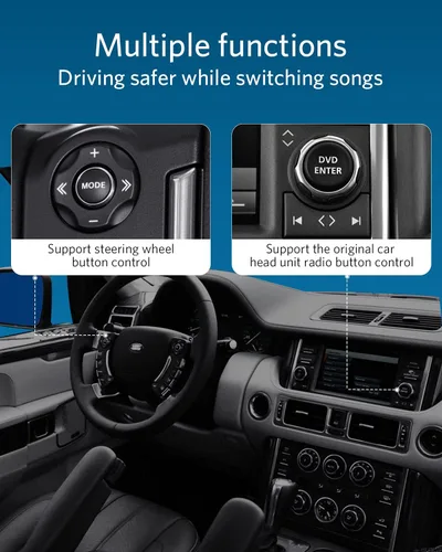 Vista 3 de Airdual Bluetooth 5.0 aptX-HD adaptador para Land Rover, Range Rover, Jaguar iPod iPhone interfaz de música
