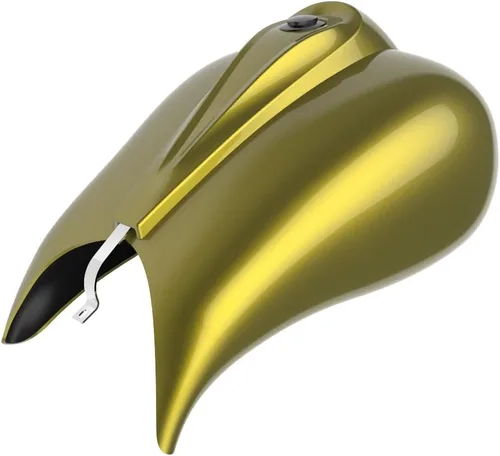Vista 42 de Cubiertas de tanque estiradas con consola de tablero y tapa de tanque de combustible, cubiertas de combustible de galón para Harley Touring Whisky