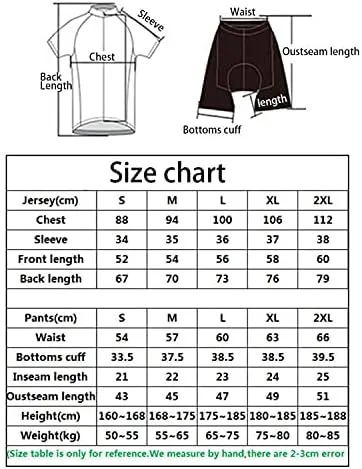 Vista 2 de Maillot de ciclismo para hombre y pantalones cortos Ciclismo Jersey Set 3 bolsillos, cojín 3D acolchado pantalones cortos de bicicleta, juego