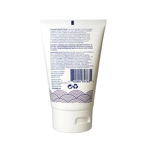 Vista 6 de NAVY Swell Crema espesante Crema de peinado ligera para cabello fino, plano o adelgazante Añade volumen con movimiento natural suave 4 onzas