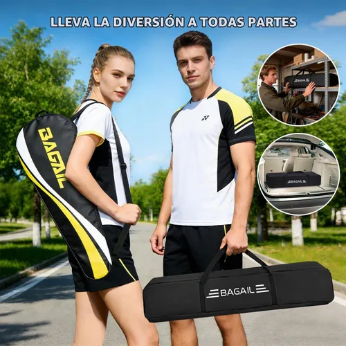 Vista 6 de BAGAIL Badminton Net, Height Adjustable (Up to 5.1')