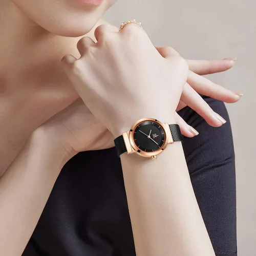 Vista 2 de SHENGKE Reloj minimalista (Love Me Tender Love Me Home) Reloj de pulsera casual de moda