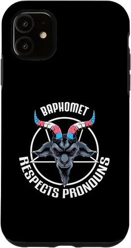 Vista 5 de Funda gótica para iPhone 14 Baphomet Devil