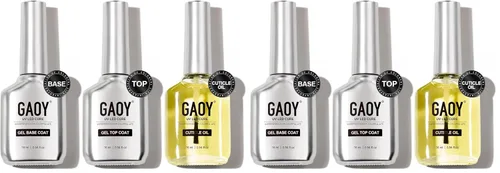 Vista 15 de GAOY 16ml 4 Piezas Juego de Capa Superior de Gel Brillante y Capa Base, Sin Limpieza, Combinación para Esmalte de Uñas con Curación UV