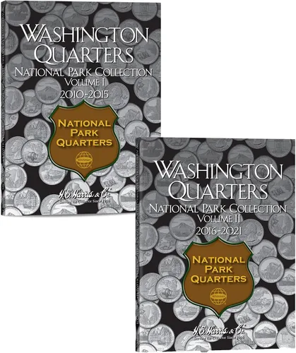 Vista 10 de H.E. Harris & Co. Carpeta de monedas del cuarto del Parque Nacional de Washington de EE. UU. Volumen 2 2016 – 2021 P & D # 2881