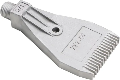 Vista 7 de Boquilla plana de acero inoxidable rosca macho 1/4 "BSPT boquilla de gas, cuchillo de aire, boquilla de soplado de polvo de 22 agujeros, soplador