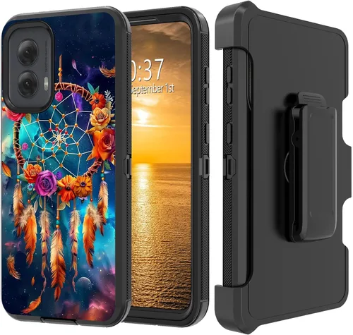 Vista 25 de Funda para Moto G Stylus 5G 2023 con funda de clip para cinturón y soporte, resistente de doble capa, resistente a prueba de golpes, para Motorola