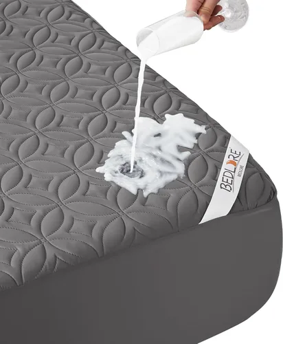 Vista 17 de BEDLORE Protector de colchón impermeable, protector de colchón de tamaño individual con bolsillo profundo de 6 a 15 pulgadas de profundidad, suave