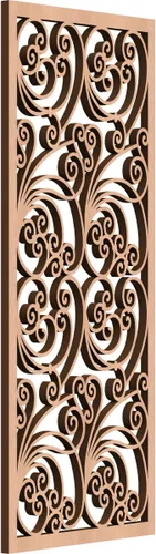 Vista 163 de 9 3/8"W x 24 3/8"H x 1/4"T Marilla Decorativos Paneles de Pared de Madera Calado, Abedul