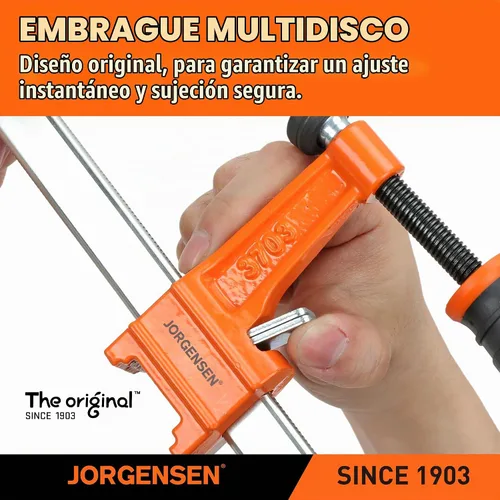 Vista 6 de JORGENSEN Paquete de 2 abrazaderas de barra de acero de servicio mediano de 12 pulgadas y 600 libras para carpintería