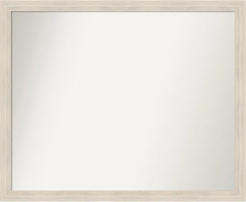 Vista 490 de Amanti Art Espejo personalizado, espejo de baño estrecho Alexandria White Wash, espejo de pared o espejo de tocador de baño sobre el fregadero