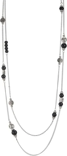 Vista 18 de BULINLIN Collar largo de plata en capas para mujer, collar de cadena de suéter con cuentas de piedra turquesa para mujer, joyería de disfraces