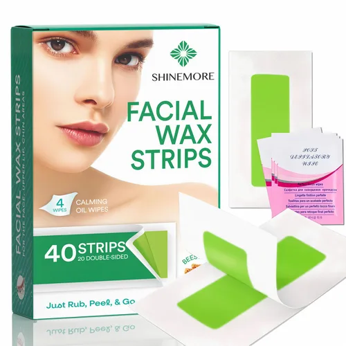 Vista 8 de Tiras de cera facial para depilación: trabajo rápido y suave para cara, cejas, labio superior, barbilla, hipoalergénicas para todo tipo de piel, 50
