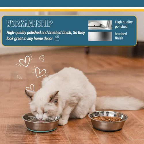 Vista 3 de Peggy 11 - Cuenco de acero inoxidable antideslizante para perro y gato, gris