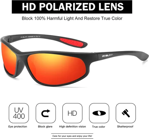Vista 9 de Gafas de sol deportivas polarizadas para hombres, ciclismo, conducción, pesca, protección UV400