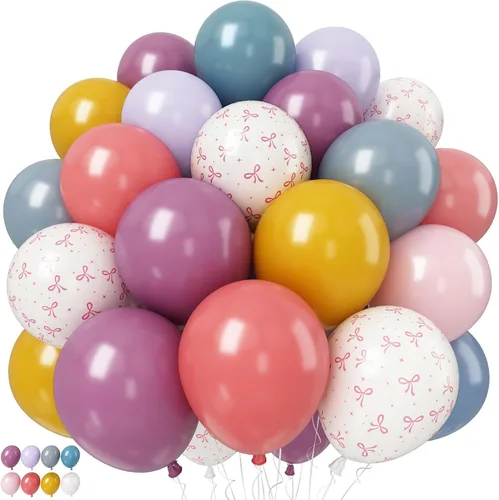 Vista 7 de Globos de color azul dorado y plateado, 50 unidades de 12 pulgadas, color azul marino metálico, azul marino, azul claro, plateado y dorado