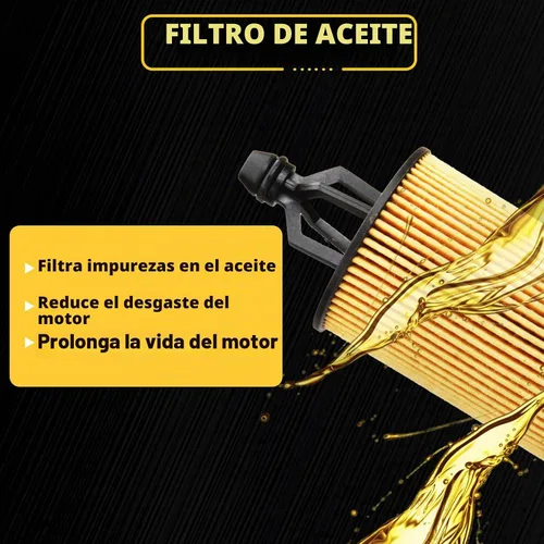 Vista 4 de Kit de adaptador de carcasa de filtro de aceite de motor con adaptador de sensor de junta de filtro de aceite compatible con Audi TTRS Mk2 VW New