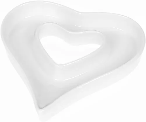 Vista 9 de Coffeezone - Plato de cerámica para dulces y nueces, decoración para bodas y fiestas, Blanco